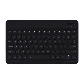 Keyboard Case For iPad Cute Round Key Detachable Keyboard with Pen Slot at the Bottom-Black