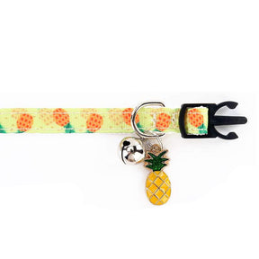 Breakaway Cat Collar with Bell Safety Adjustable Cat Collars-Pineapple