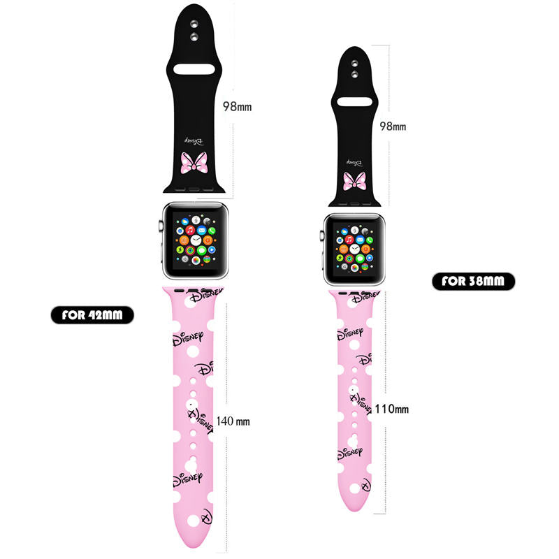 Soft Silicone Cartoon Minnie Mouse Bands for Apple Watch Series SE/6/5/4/3/2/1-C13