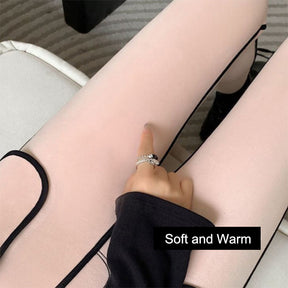Fashion Womens Leggings Emulsion Anti-Mite Thicken Workout Pants-Black