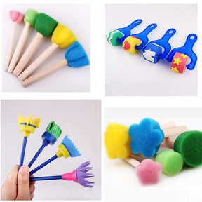 30 Pcs Children DIY Sponge Foam Stamp Tool Set For Cartoon Graffiti