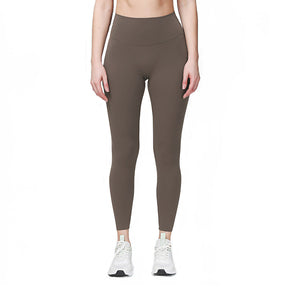 Womens Yoga Pants Breathable Naked Feeling Fitness Leggings-Walnut