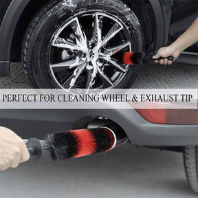 Easy Reach Wheel and Rim Detailing Brush 18' Long Soft Bristle for Exhaust Tips