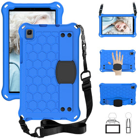 Hive Tablet Case For SamSung Tab A7 Lite 8.7(T220/T225) 2021/Tab A8 (P200/P225) 2019 Durable Stand Cover With Shoulder Strap-BlueBlack