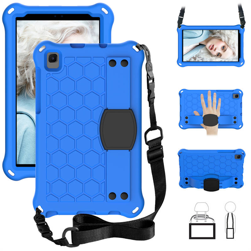 Hive Tablet Case For SamSung Tab A7 Lite 8.7(T220/T225) 2021/Tab A8 (P200/P225) 2019 Durable Stand Cover With Shoulder Strap-BlueBlack