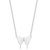 Dainty Butterfly Pendant Necklaces for Women-Silver