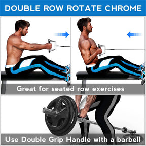 Double D Row Handle Cable Attachment Anti Slip Handle For Fitness Boating-634