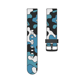 Camo Silicone Watch Band For Samsung Galaxy Watch 42/46mm Gear S3 Frontier/Classic(Camo Blue1)