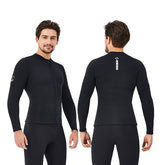 Adore 2MM Wetsuit Split Top Long-sleeved Snorkeling Suit Cold And Warm Wetsuit For Men-D240002-Black