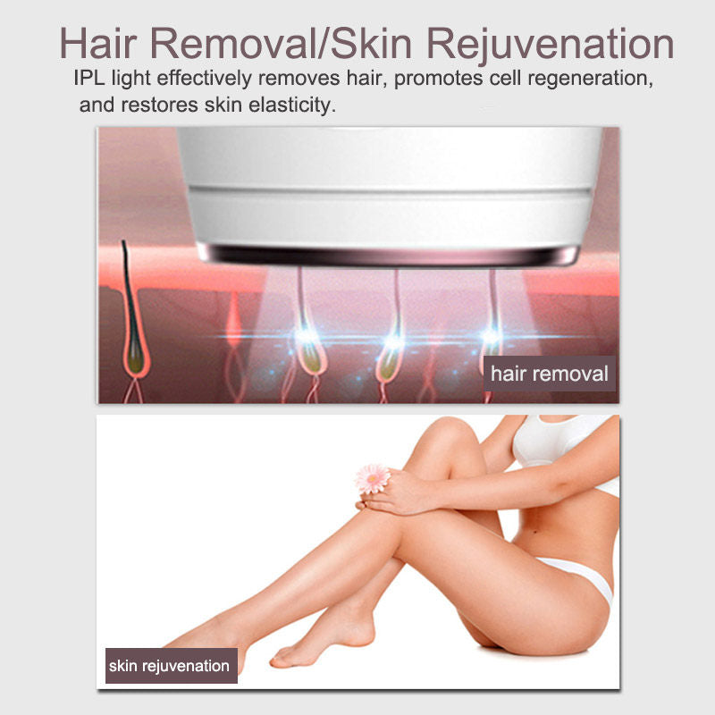 IPL Painless Freezing Point Hair Removal 990,000 Flashes for Entire Body-Red