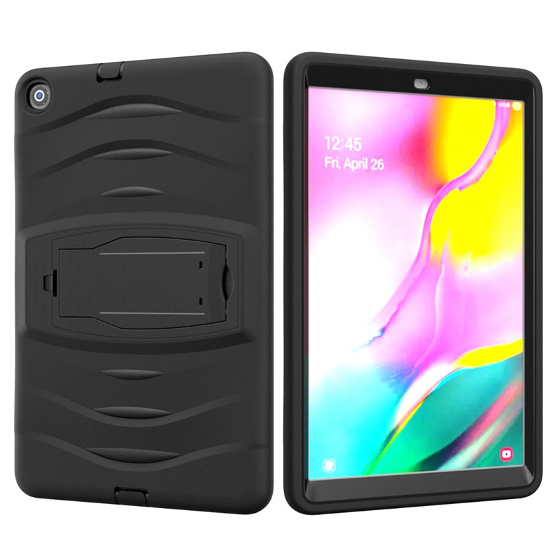 Shock Wave Kickstand Case Anti-Fall Protection For Samsung Tab A 10.1 T510/T515(2019)-Black