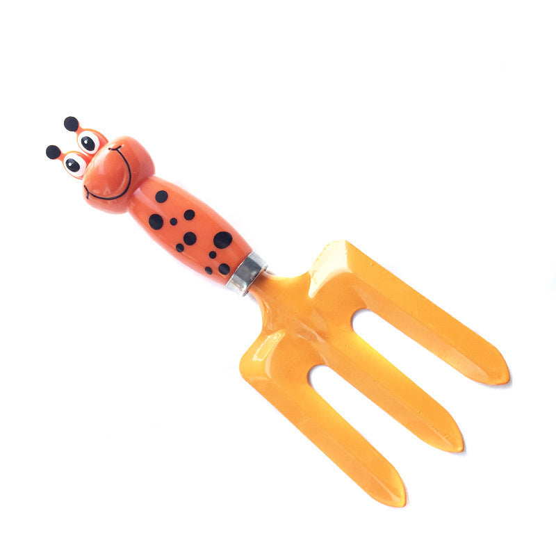 21.5cm Kids Gardening Tools Mini Orange Fork Safe Toy Gardening Tools for Soil Planting Digging Transplanting