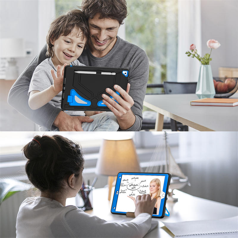 Protective Cover for Samsung Tab A8 with Kickstand Kids Friendly-BlackBlue