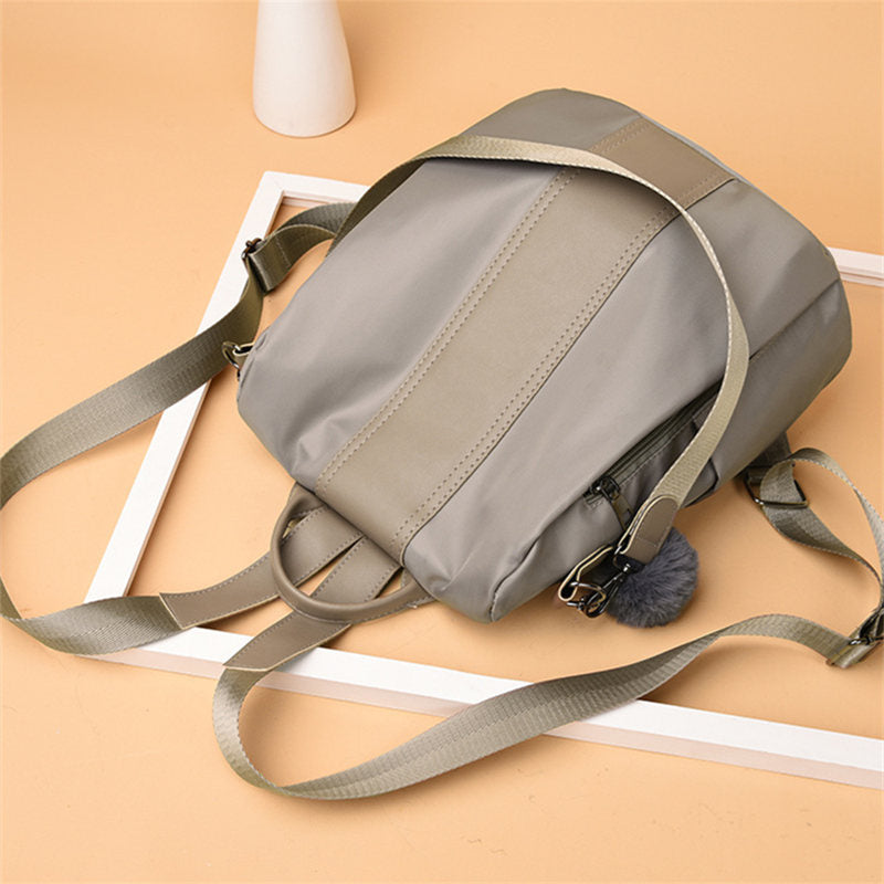 Women Backpack Waterproof Anti-theft Lightweight Shoulder Bag-Khaki