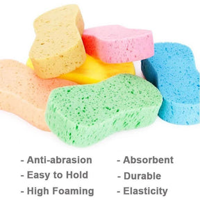 5 Pcs Car Wash Sponges Bone Design for Polishing Porous