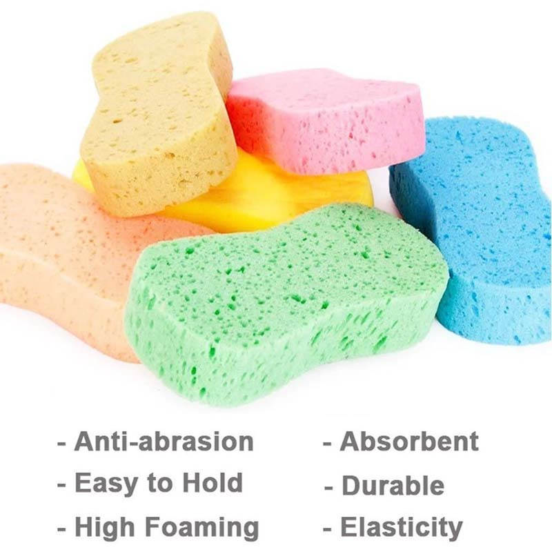 5 Pcs Car Wash Sponges Bone Design for Polishing Porous