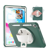 Tablet Case For iPad 10th with 360¡ã Kickstand/Hand Strap Shockproof-JadeGreen