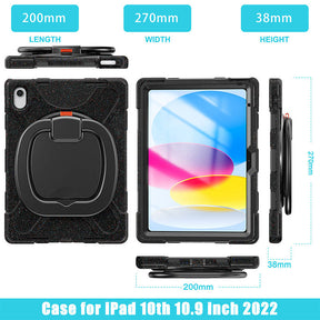 Multifunctional Tablet Case with Handle Grip/Pencil Holder for iPad 10th Gen