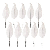 10 Pcs Christmas Tree Leaves with Clips for Party Decoration-White