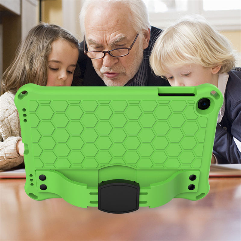 Hive SamSung Tab A 10.1 T510/T515(2019) Tablet Case Durable Stand Cover With Shoulder Strap-GreenBlack