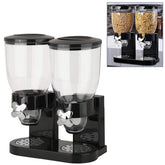 Dry Food Cereal Control Convenient Storage Dual Control Black