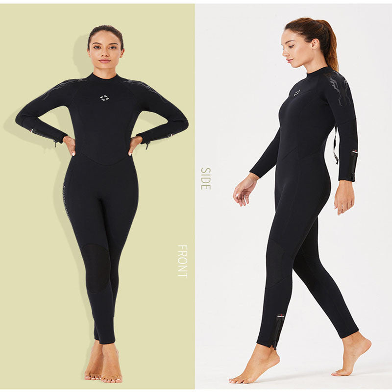 Adore Wetsuits Women's 5mm Premium Neoprene Full Suits for Scuba Diving,Spearfishing,Snorkeling,Surfing,Canoeing Dive Skin-D530003-Black