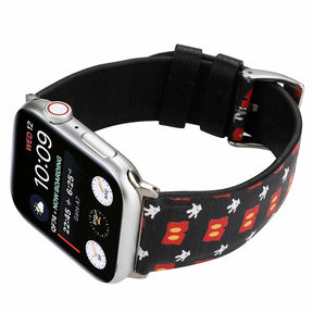 Cartoon Leather Watch Band for Apple Watch Series SE/6/5/4/3/2/1-D