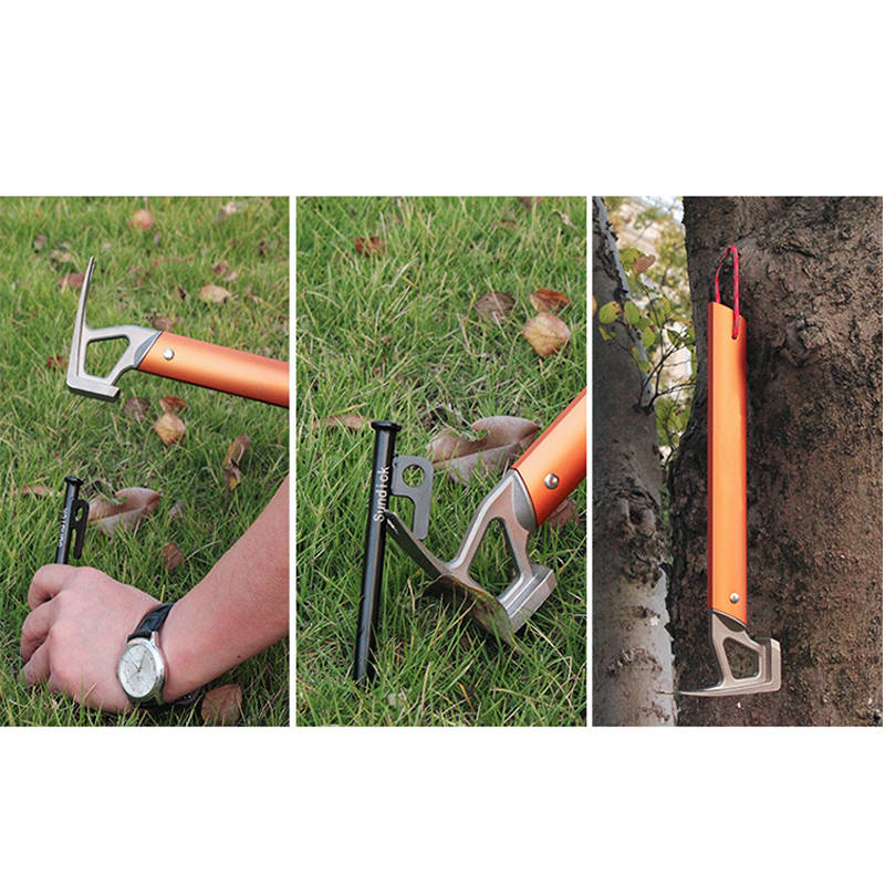 Tent Stake Hammer for Camping Hiking-Orange