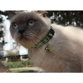 Breakaway Cat Collar with Bell Safety Adjustable Cat Collars-Avocado