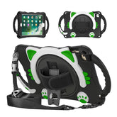 CatA iPad Silicone Case For iPad Mini 5 4 3 2 1 Built-in Handle Stand With a Strap-Black Green