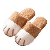 Memory Foam Unisex Slippers Comfortable Cute Animal Soft Shoes-Khaki
