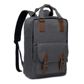 Waterproof Backpack for Women Girls 16 Inch College Vintage Travel Bag-DarkGray