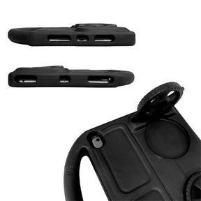 Wheel iPad Case For iPad 7/8/9 Air 3 Pro 10.5 inch Shockproof Stand Cover With Handle Stand-Black