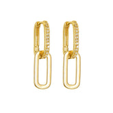 Pair Of Paperclip Link Chain Drop Earrings for Women