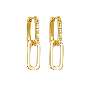 Pair Of Paperclip Link Chain Drop Earrings for Women