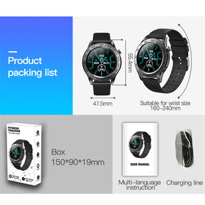 F22U Smart Watch with Heart Rate Monitor Body Temperature Thermometer  IP67 Waterproof-Red