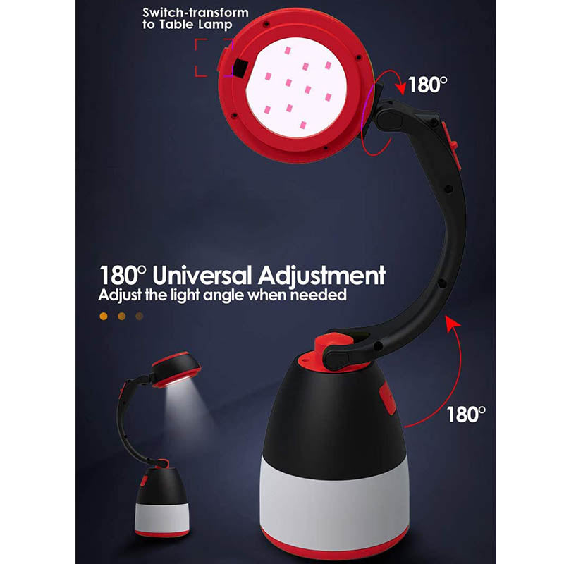 3 in 1 LED Camping Light Table Lamp Flashlight for Ourdoor Tent-Green