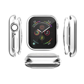 TPU All Around Screen Protective Cover for iWatch SE/6/5/4/3/2/1-Silver