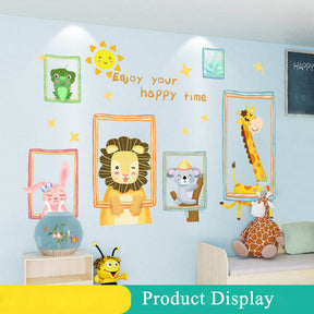 Creative Cartoon Removable 3D Wall Stickers Animal Photo Frame Decoration For Children Room-16