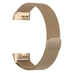 For Fitbit Charge 3 Wristband Milanese Replacement Stainless Steel Watch Band-Champagne