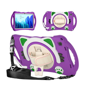 CatA Samsung Tablet for Tab A7 10.4  T500/T505/T507/T505N Built-in Handle Stand With a Strap-Purple