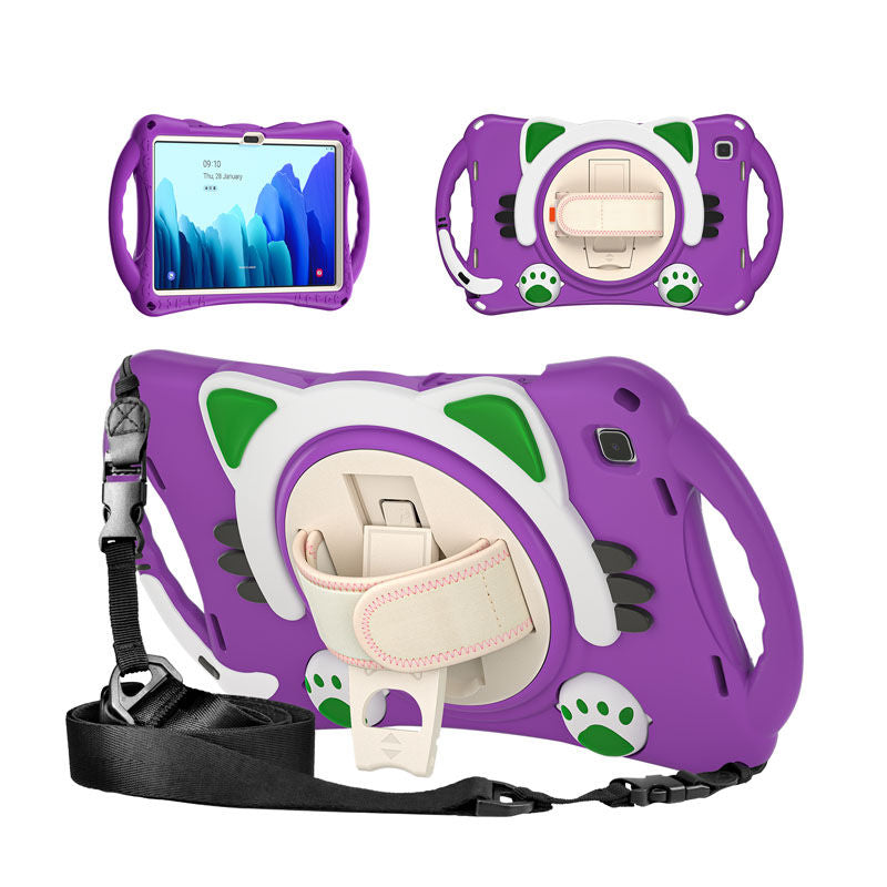 CatA Samsung Tablet for Tab A7 10.4  T500/T505/T507/T505N Built-in Handle Stand With a Strap-Purple
