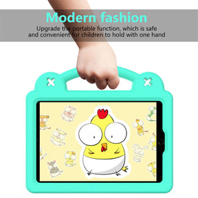 Strawberry Silicone iPad Case Shockproof with Handle for iPad Mini 1/2/3/4/5-MintGreen