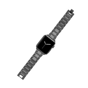 SPZ Stainless Steel Watch Band Adjustable Wristbands for Apple IWatch Series SE/1/2/3/4/5/6 For Women-Black