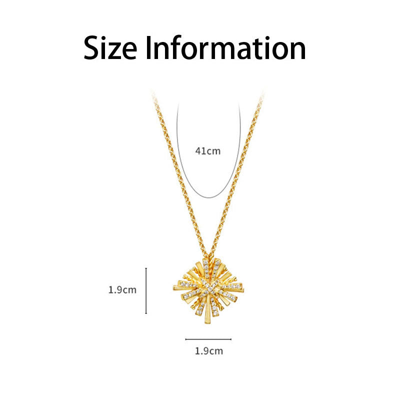 Womens Geometric Irregular Star Pendant Necklace-Gold