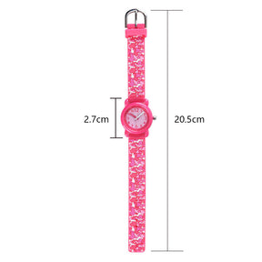 Girls Silicone Camouflage Watches 3D Cartoon Military Watches-Pink