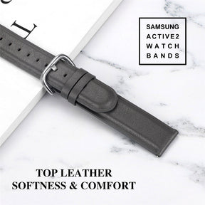 Fashion Leather Watch Band For Samsung Galaxy Watch 42/46mm Gear S3 Frontier/Classic(Grey)