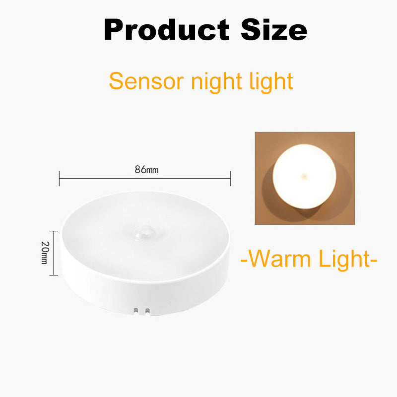 Human Body Sensor Night Light Smart Charging Led Lamp-Yellow