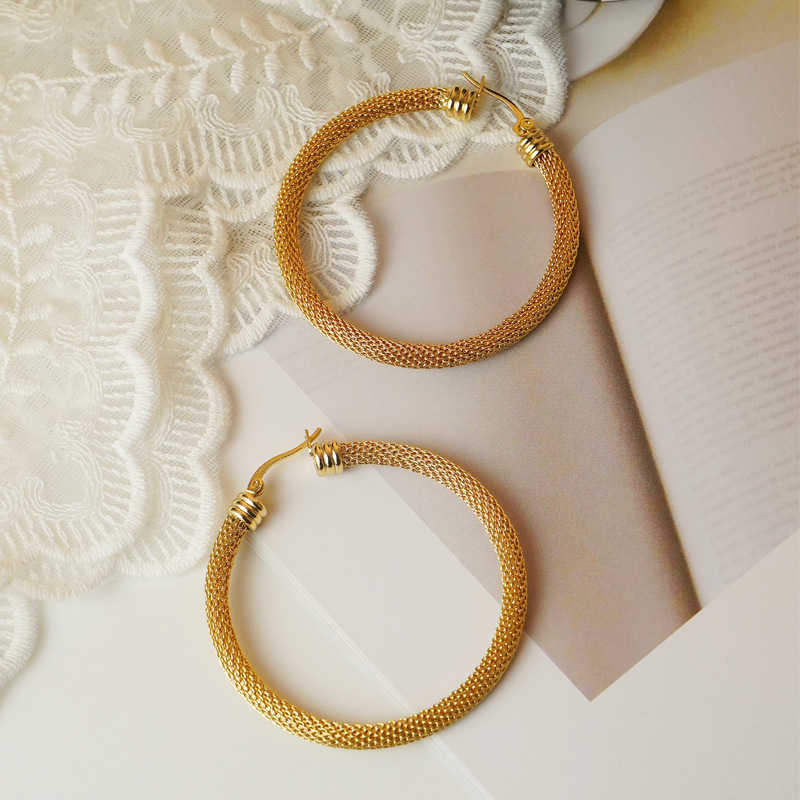 Pair of Classic Big Spiral Hoop Earrings For Women