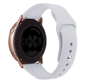 FKGJ 20MM Silicone Watch Bands Quick Release Strap Replacement Wristband For Samsung For Women-White